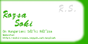 rozsa soki business card